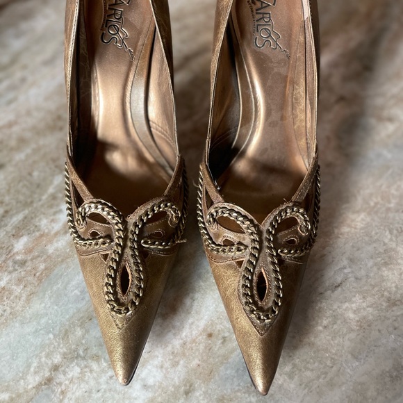 Carlos Santana Chainber Heels - Gold - Picture 4 of 8